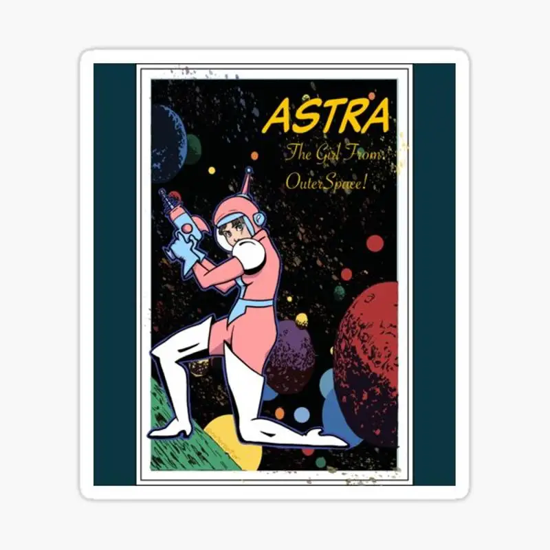 Astra Comic Book Cover Sticker for Laptop Decor Bedroom Car Cute Cartoon Art Fashionable Public Suitcase