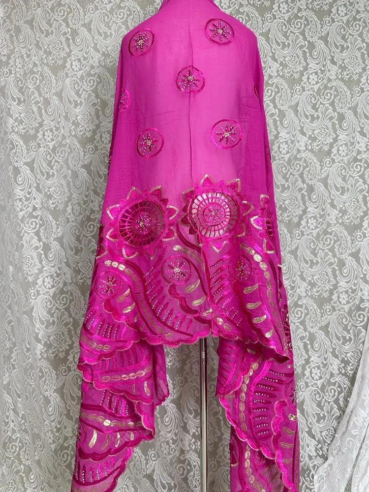 2026 Neuer Afrikanischer Islamischer Damen-Schal Modischer Pashmina-Turban Gebetstuch 100% Baumwolle Bestickter Schal Muslimischer Party-Hijab für Damen – Detail 23