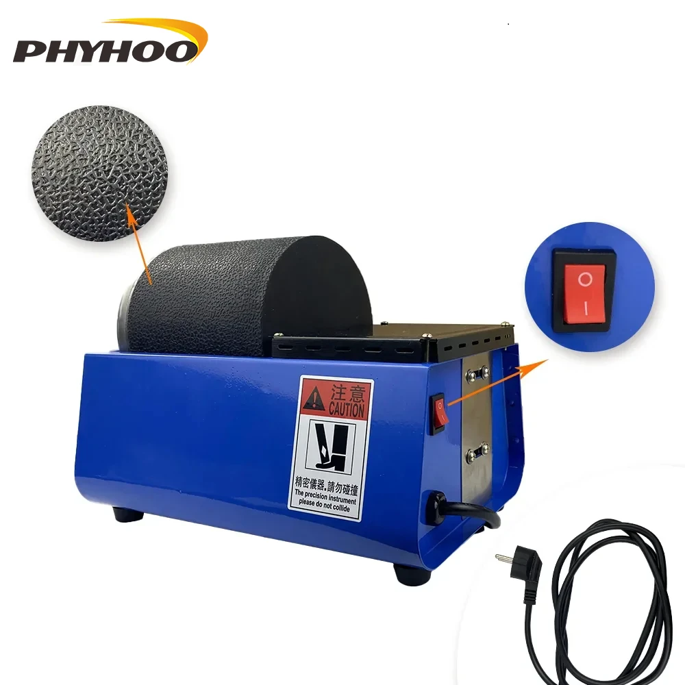 

PHYHOO Mini Drum Rotary Tumbler Polisher for Jewelry Rocks Beads and Small Items 1.5kg Capacity Rock Tumbler Kit