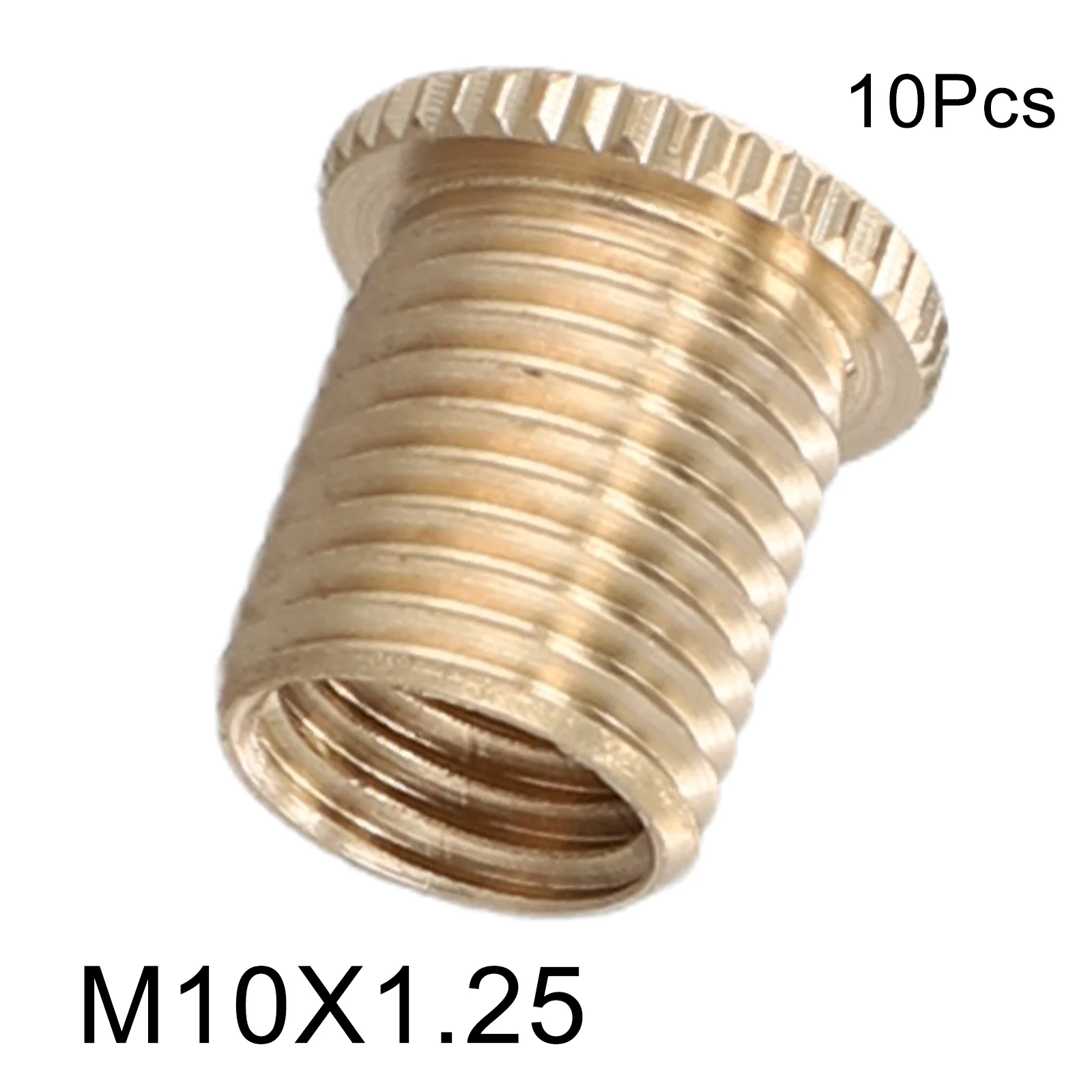 Gold Gear Shift Knob Aluminum Brand New High Quality M10x1 25 Nuts Insert Set Thread Adapter 10 Pack Accessories