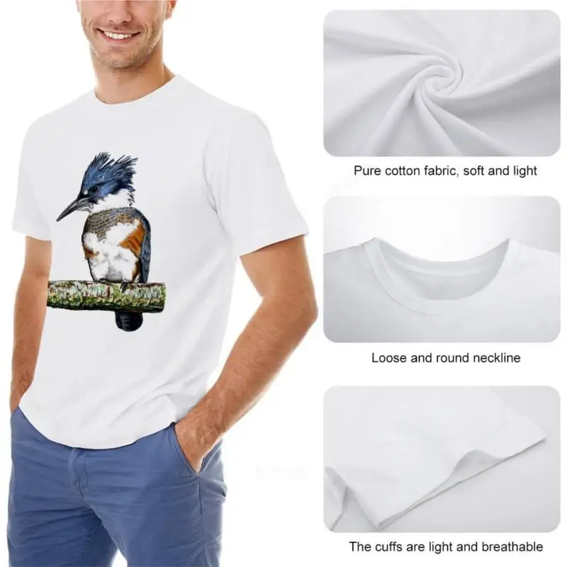 BELTED KINGFISHER T-Shirt tops new edition t shirt custom t shirts design your own Blouse mens vintage t shirts