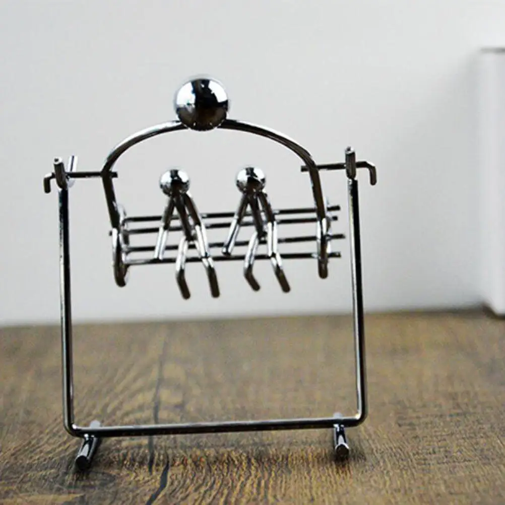 

Декоративная настольная фигурка-балансир для пары, из железа, демонстрирующая физику, для снятия стресса, украшение для рабочего стола, балансирующий шар