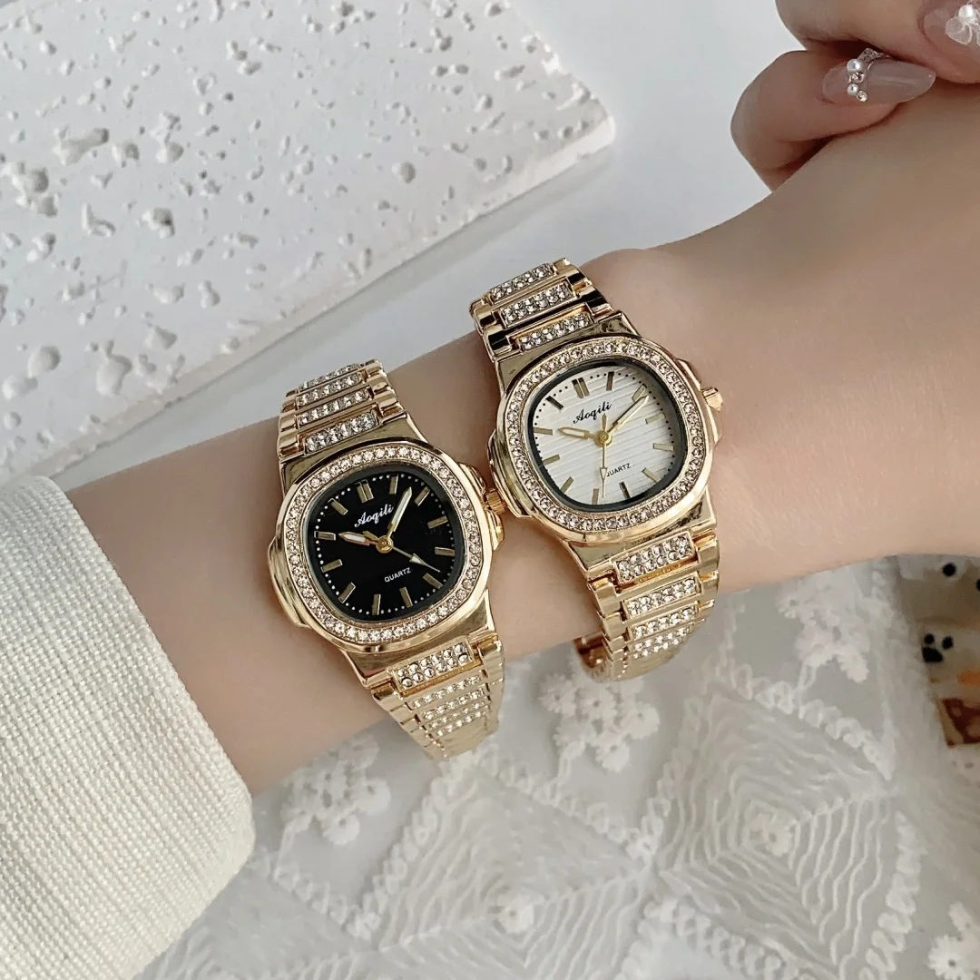 Luxury Square Watch For Woman Fashion Rhinestone Ladies Watch Elegant Women's Quartz Watches Simple Female Clock reloj mujer