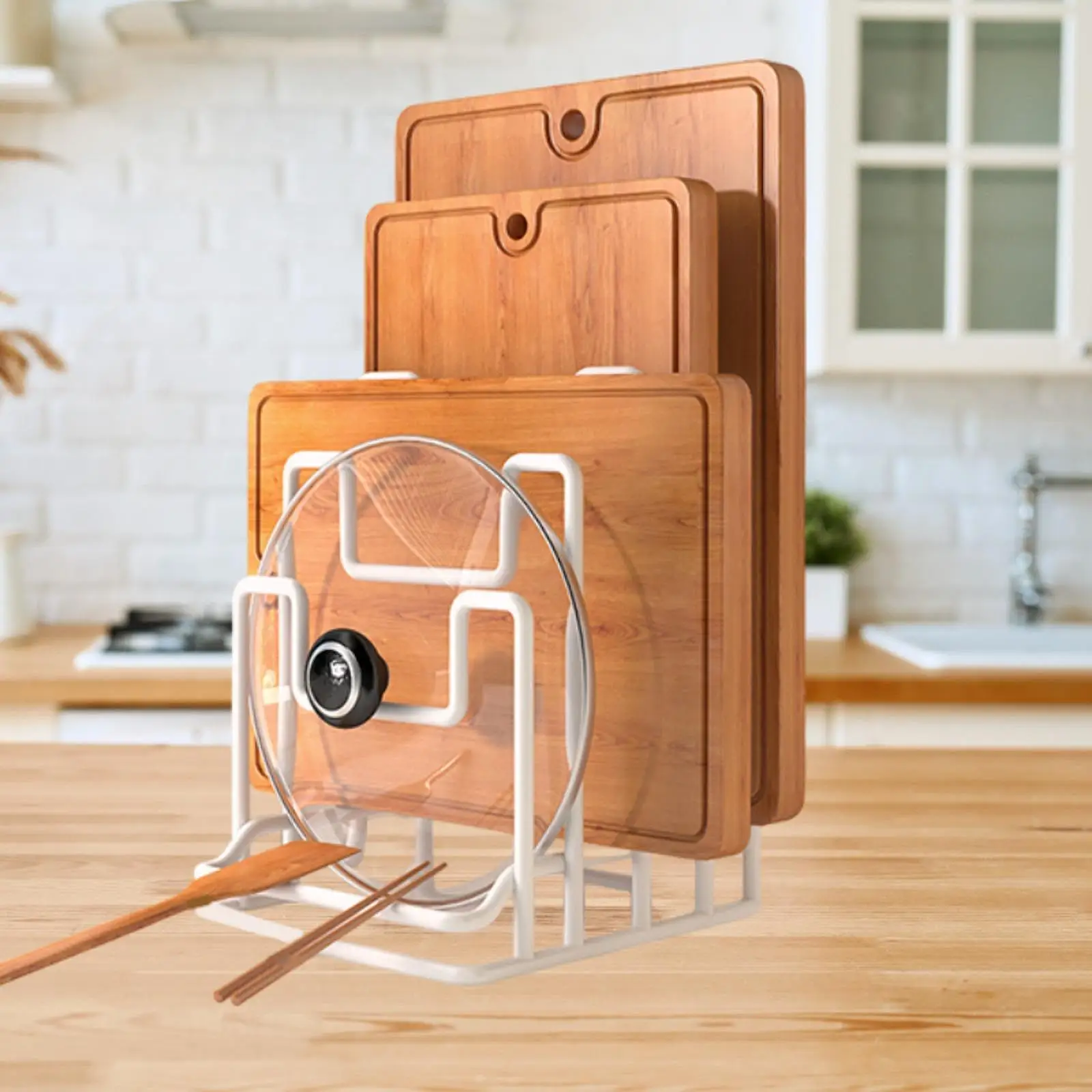 Стойка для разделочных досок, железная компактная подставка для тарелок, крышек для сковороды в ресторане