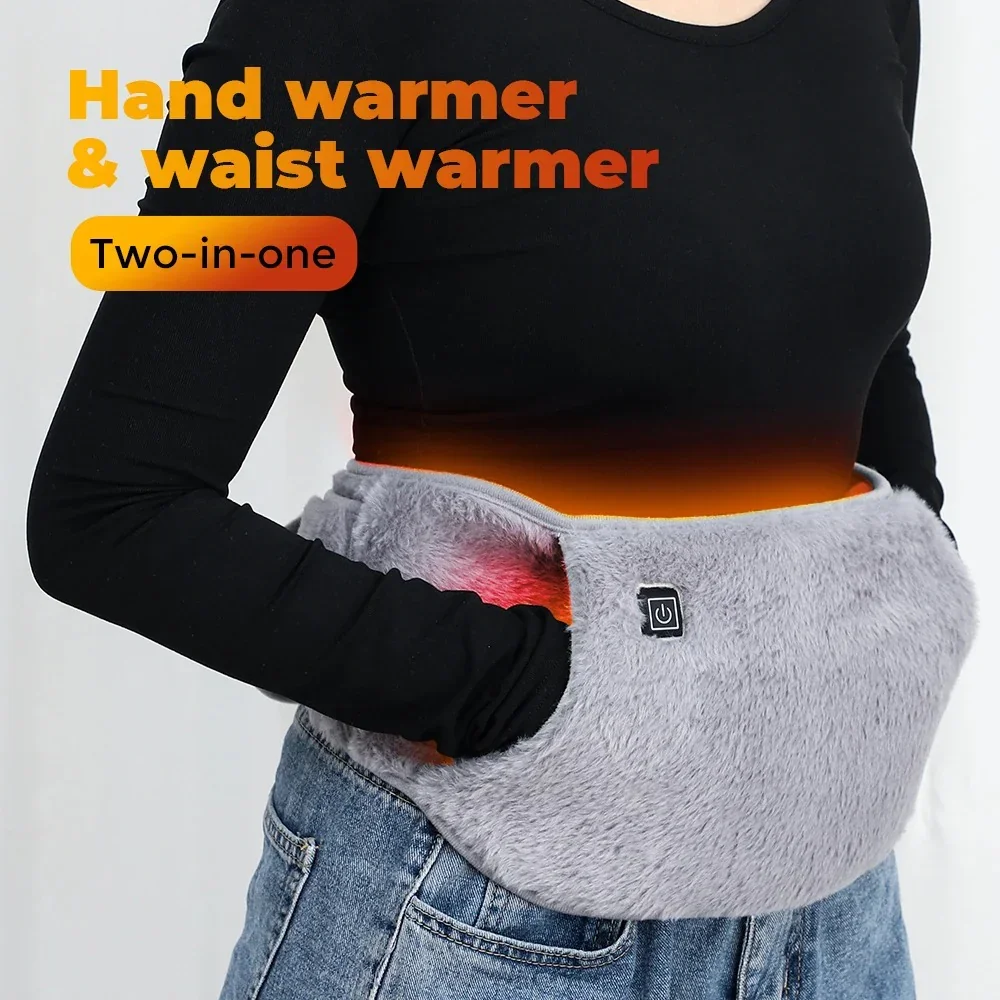 3Levels Electric Heating Pad Cold-Proof USB Electric Hand & Waist Warmer Uterine Belt Warming Pad Recharging Abdominal Warmer