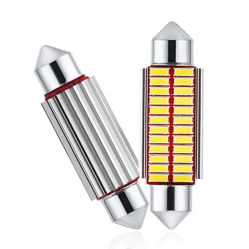 2PCS Car Festoon 31mm 36mm 39mm 42mm LED Bulb C5W Super Bright 4014 SMD Canbus Car Styling Interior Reading Lamp 12V