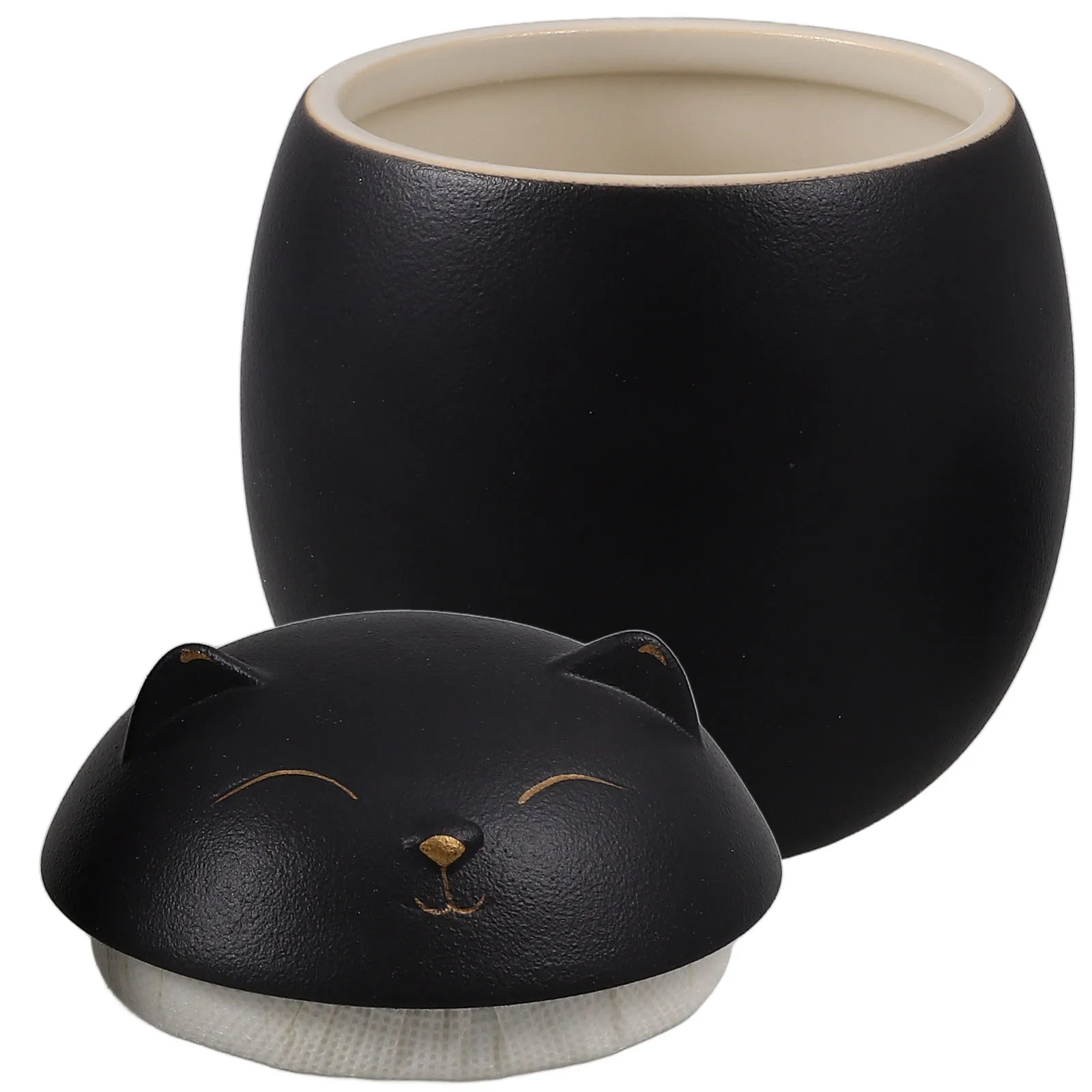 

Cute Cat Pattern Ceramic Tea Canister Sealed Airtight Storage Jar for Kitchen Home Office Decorative Tea Container