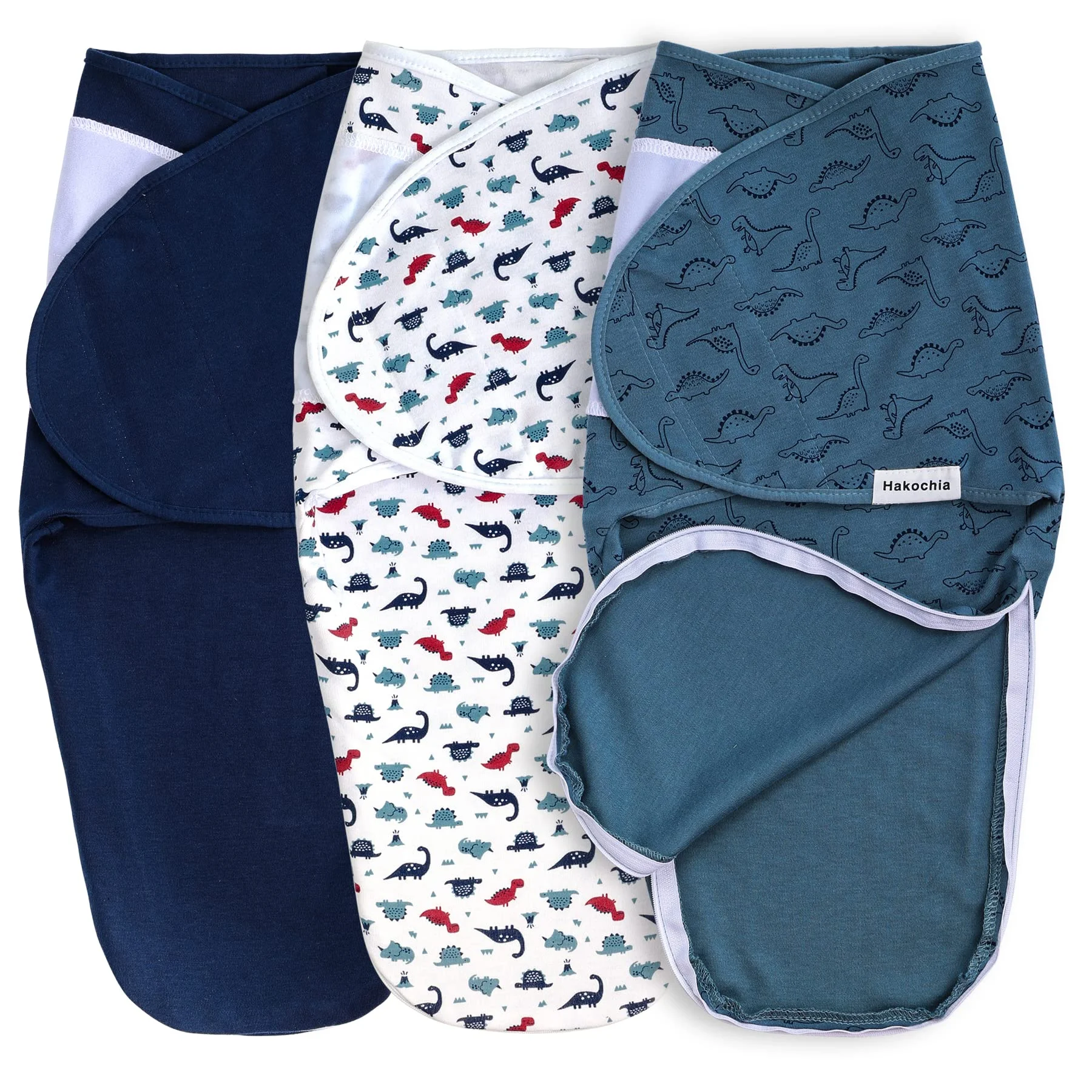 Paquete de 3 sacos de dormir para bebé de algodón orgánico con cremallera, gancho y bucle ajustables, pañales transpirables para recién nacidos de 0 a 3 meses