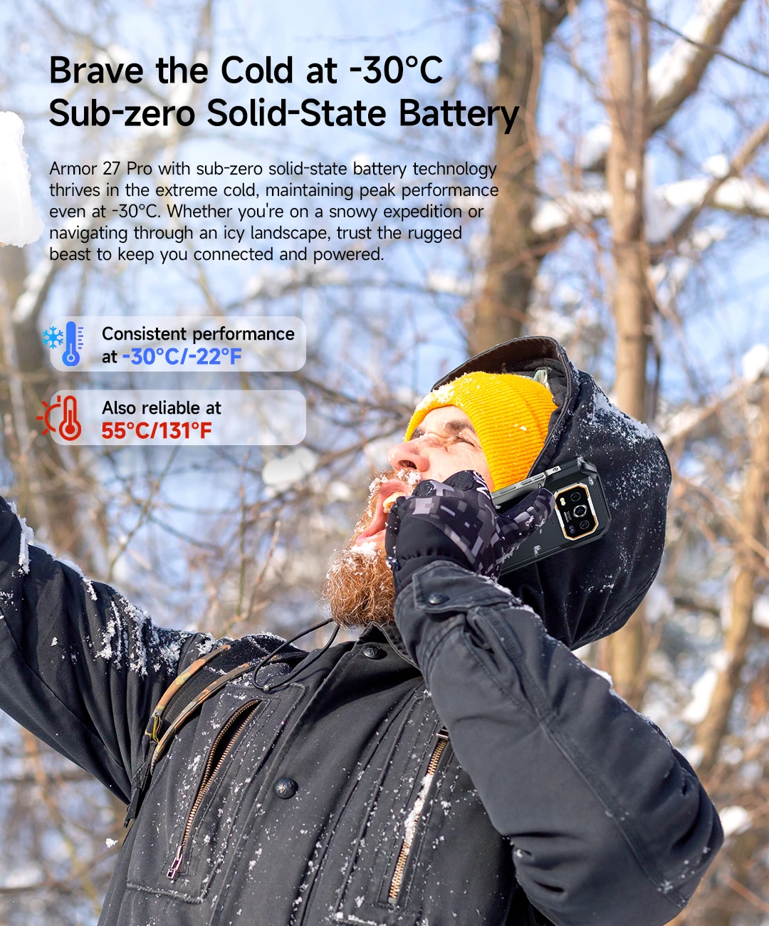 Ulefone Armor 27 Pro 5G Rugged Phone 10600mAh Smartphone 50MP Camera 64MP Night Android 15 Up to 24GB+256GB NFC Waterproof Phone