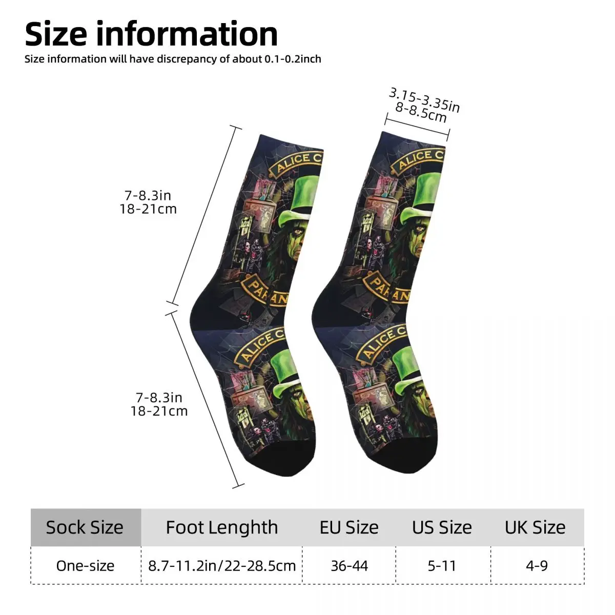 Ozzy Osbourne Kawaii Socks School Cartoon Pattern Socks