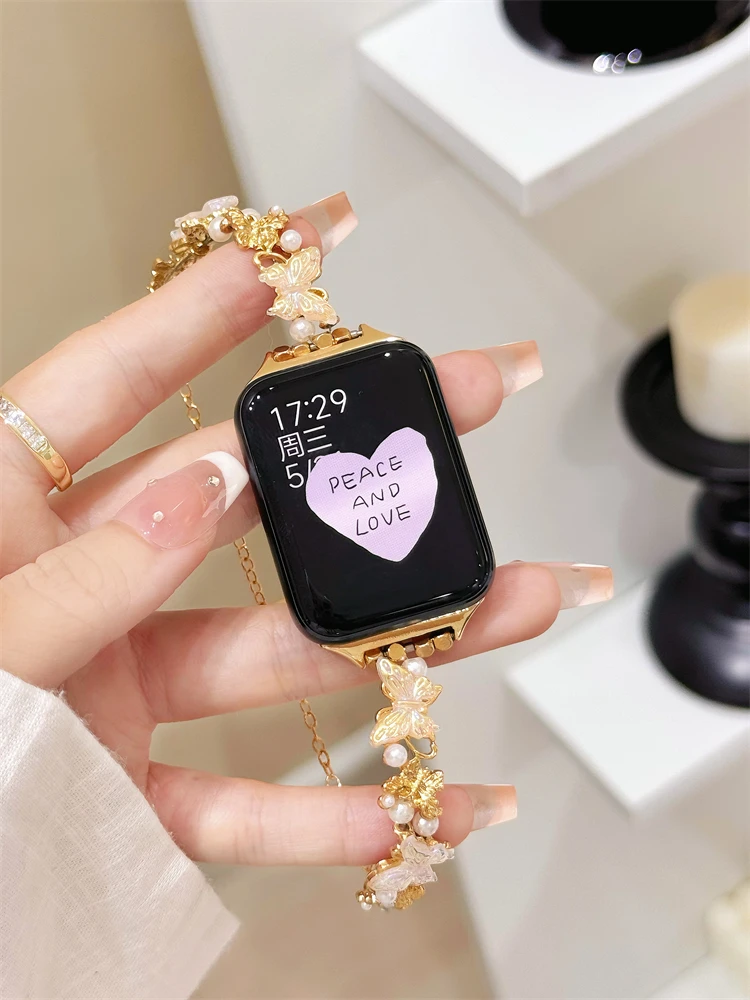 

Butterfly strap is suitable Xiaomi Band 8Pro/9Pro，For Mi band 3/4/5/6/7，8/8NFC/9/9NFC/10/10NFC，For Redmi Watch6/5/4