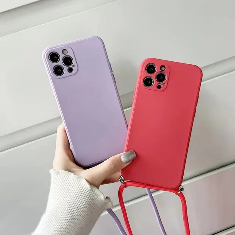 Crossbody حزام الحال بالنسبة ممن لهم Realme 9 برو 5 جرام 7 5 6 9i 8i 4 جرام C3 C11 C25Y C35 C21 C20 C15 X2 قلادة الحبل الحبل غطاء سيليكون #5