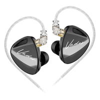 KZ Vader Wired Earphones HiFi Stereo Bass Music Tuning Headphones Stage Live Monitor Sport Metal Earbuds Gaming Headset PK D-Fi