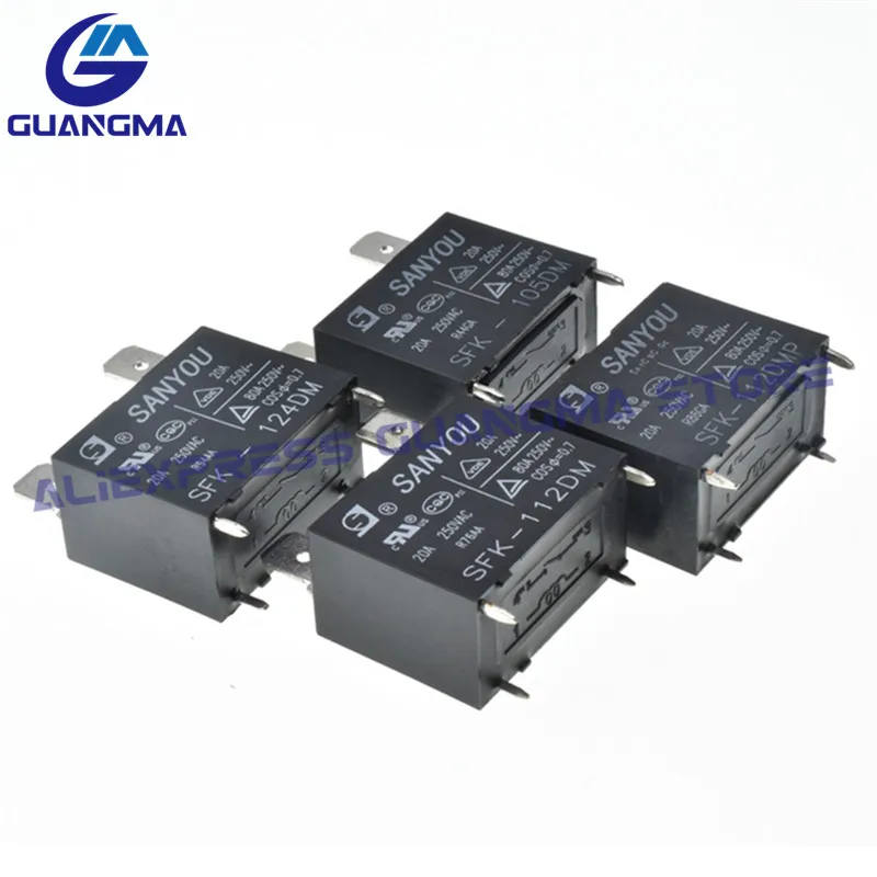 10PCS Relay SFK-105DM 112DM 124DM Air Conditioner Power Relay SFK-105DM-E 112DM-E 5VDC 20A 250VAC 4pin SFK-105DMP 112DMP 124DMP