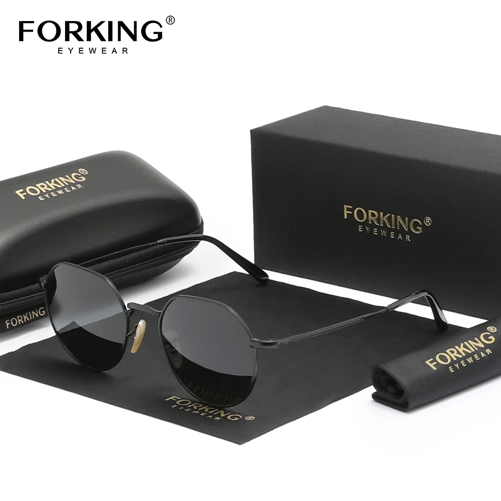 FORKING Women‘s Sunglasses Polarized UV400 Men Glasses Thin Frame Casual Driving Eyewear