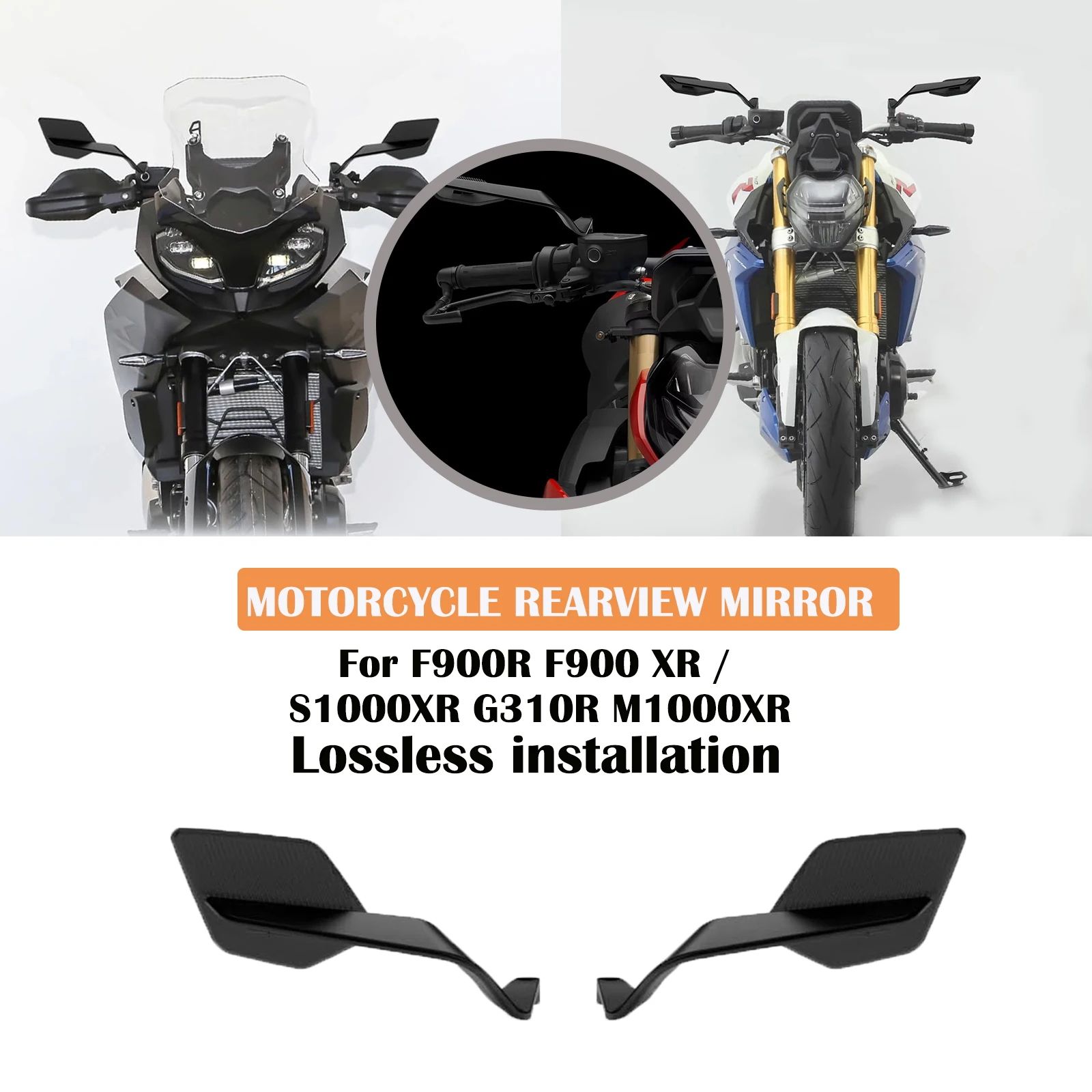 

Для F900R F900 XR S1000XR G310R M1000XR 2020-2025 зеркало бокового вида для мотоцикла, комплекты зеркал заднего вида, регулируемое вращение