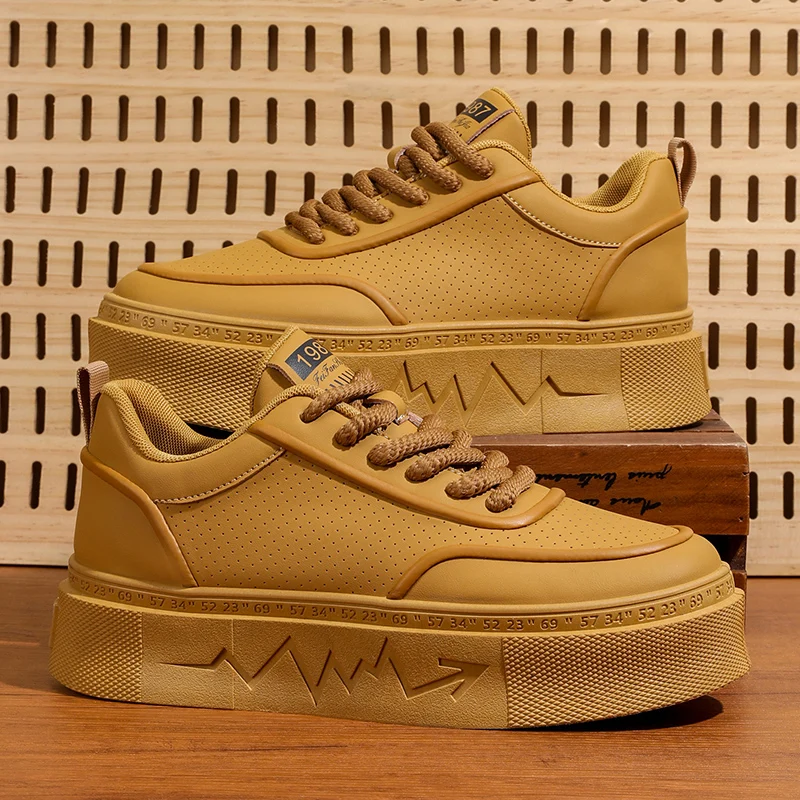 

New Men's Casual Sports Board Shoes, Anti Slip and Versatile, Fashionable Lace Up Sports Shoes Breathable Hard-Wearing