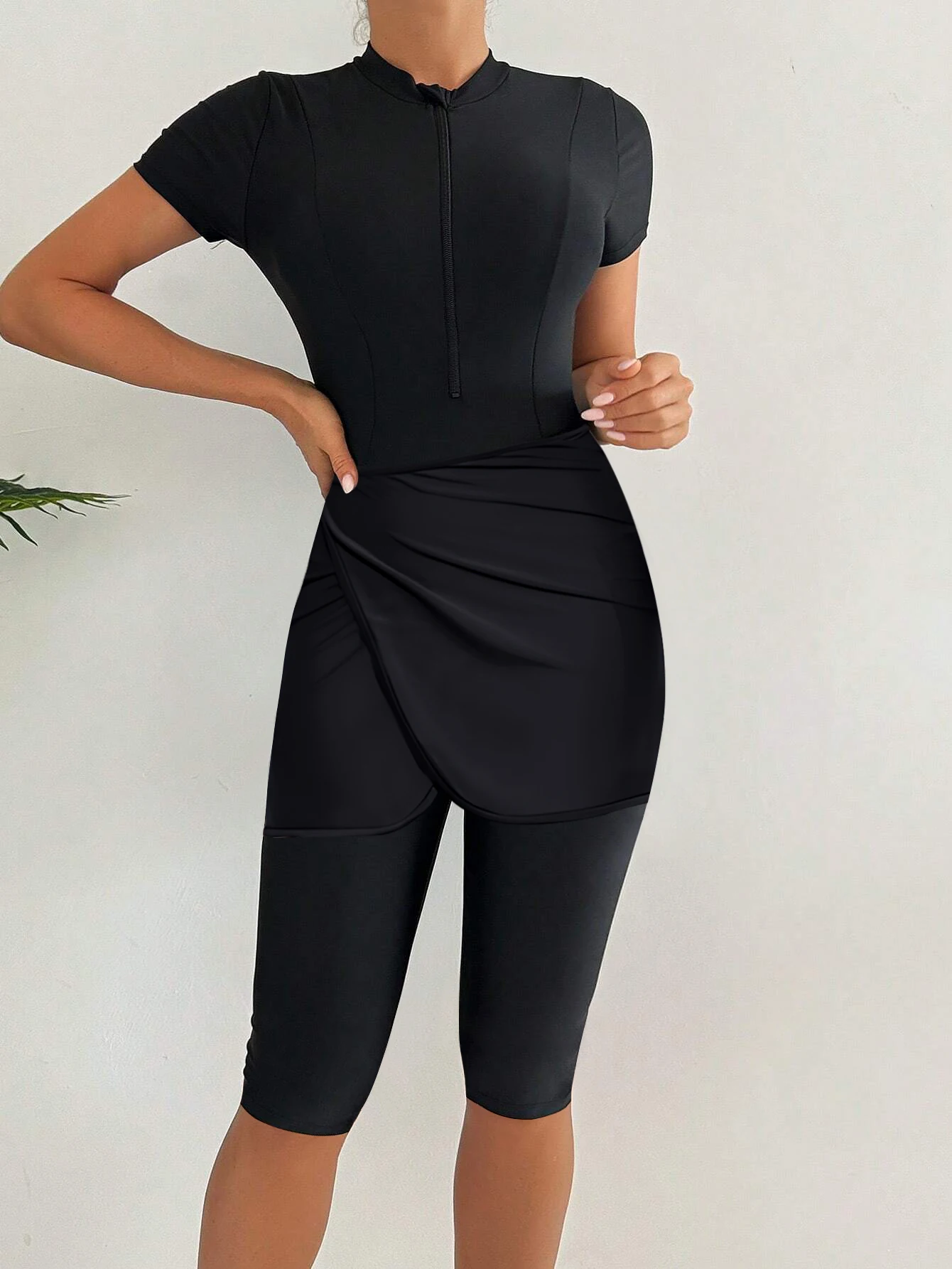 

3PCS/Set Muslim Burkini Modest Swimwear Women Muslim Swimsuit Short Sleeve Islamic Beach Clothing Bathing Suit