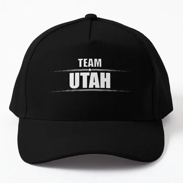 Team Utah White  Baseball Cap Hat Black Printed Sport Boys Snapback Solid Color Outdoor Bonnet  Hip Hop Sun Women Spring  Fish