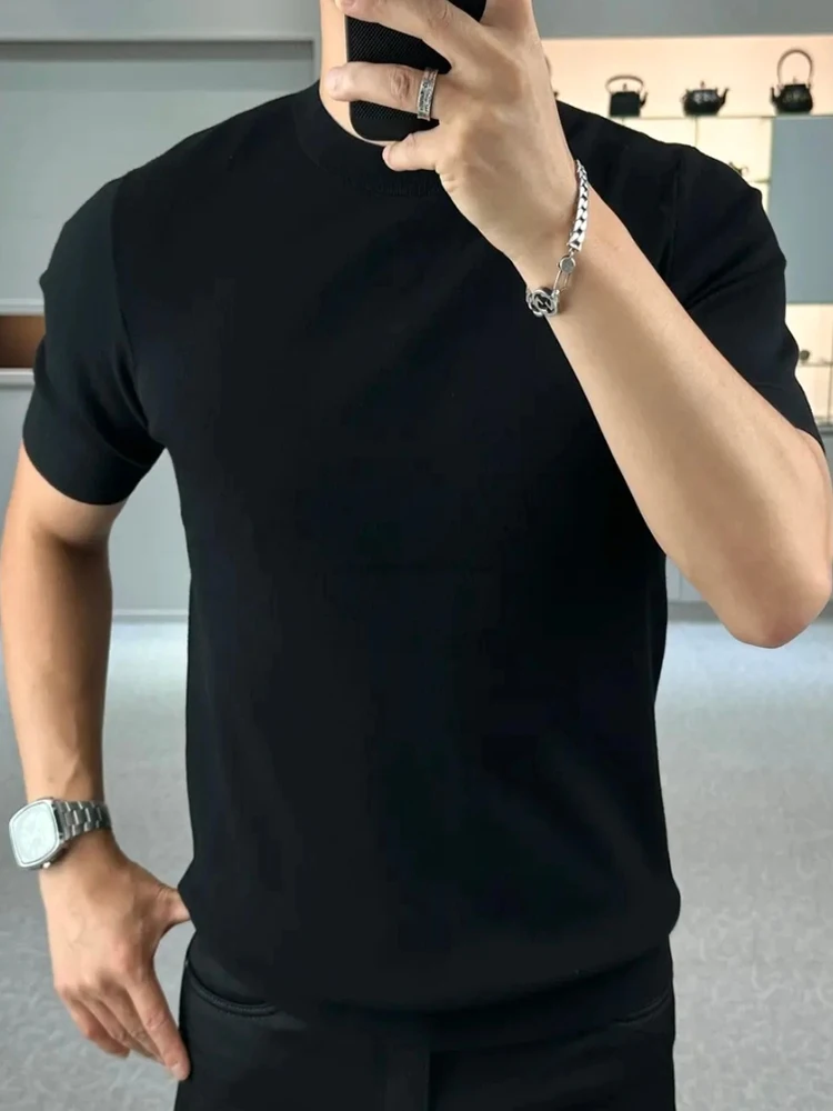 

Мужской осенний трикотажный джемпер с круглым вырезом, новинка, высокое качество, модный, универсальный, деловой, европейский стиль, премиум-класс, Hao...