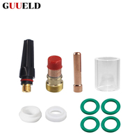 10Pcs TIG Welding Torch Kit TIG Welding Stubby Gas Lens #10 Pyrex Cup Kit For WP-17/18/26 3/32\