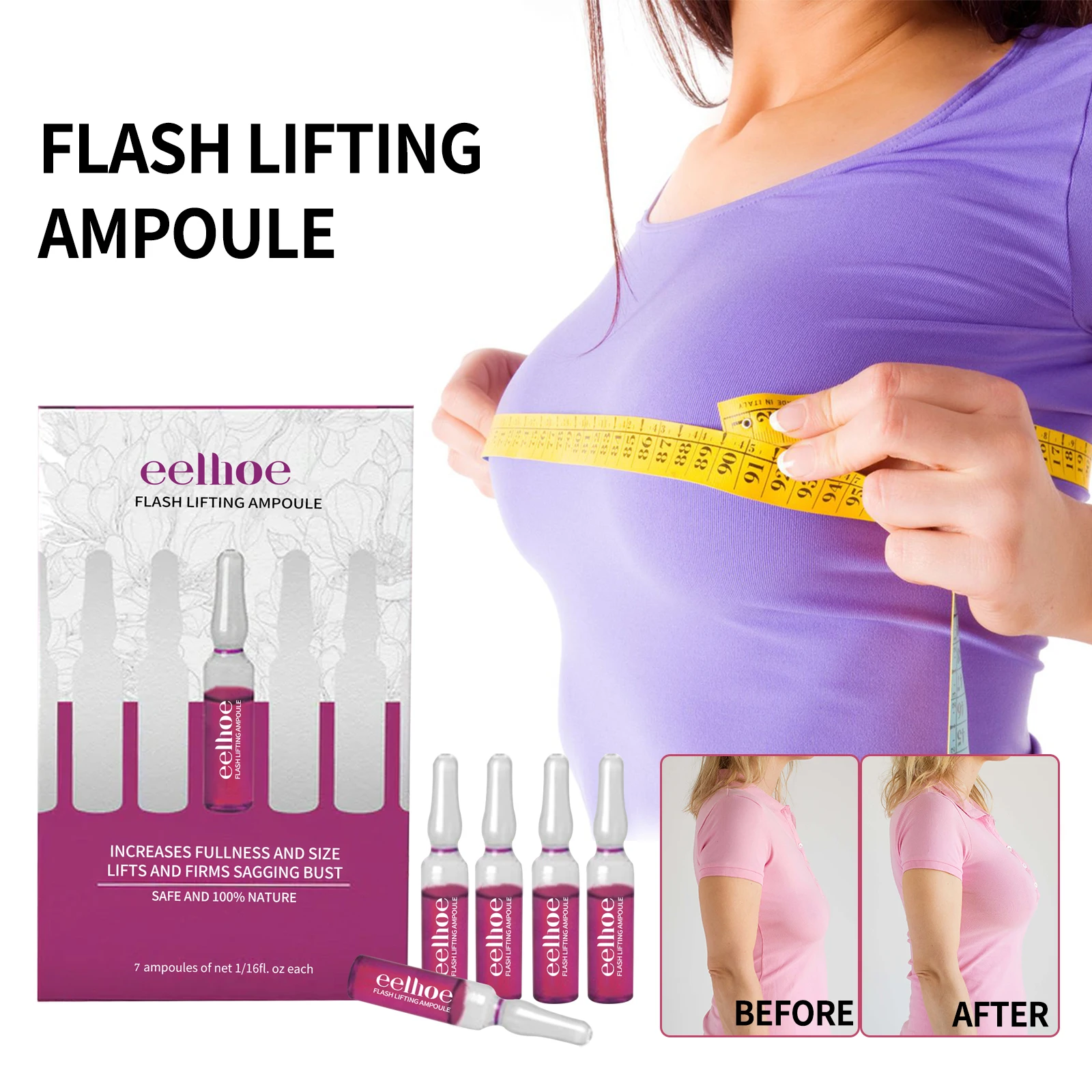 

7Pcs Quickly Lift The Ampoule Breast Massage Essential Oil Tighten Breasts Plump & Firming Breasts Nourishing Body Care Products