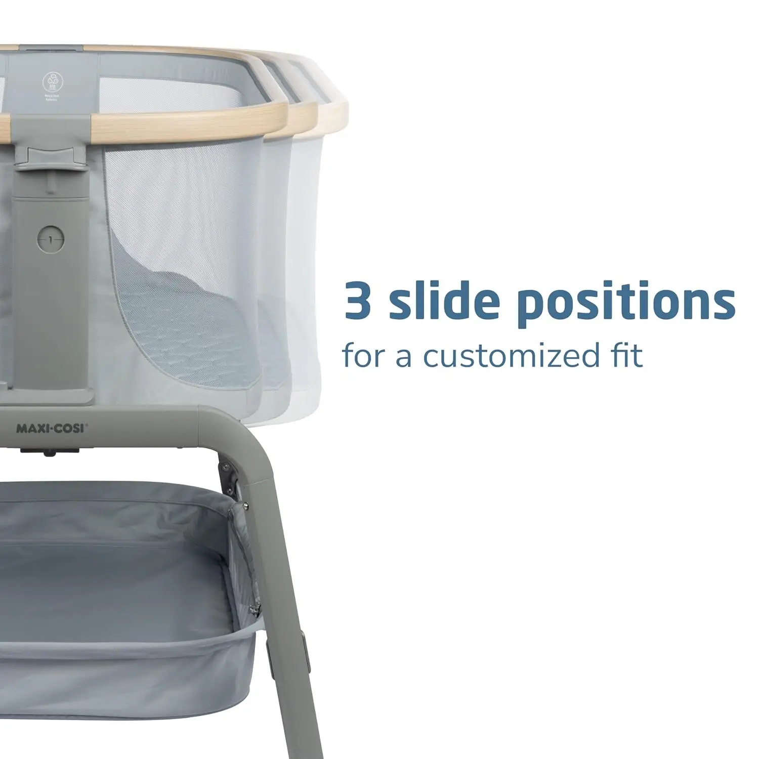 Bassinet Classic Slate: culla portatile per neonati, culla per lettino per neonati, regolabile in altezza, rete traspirante