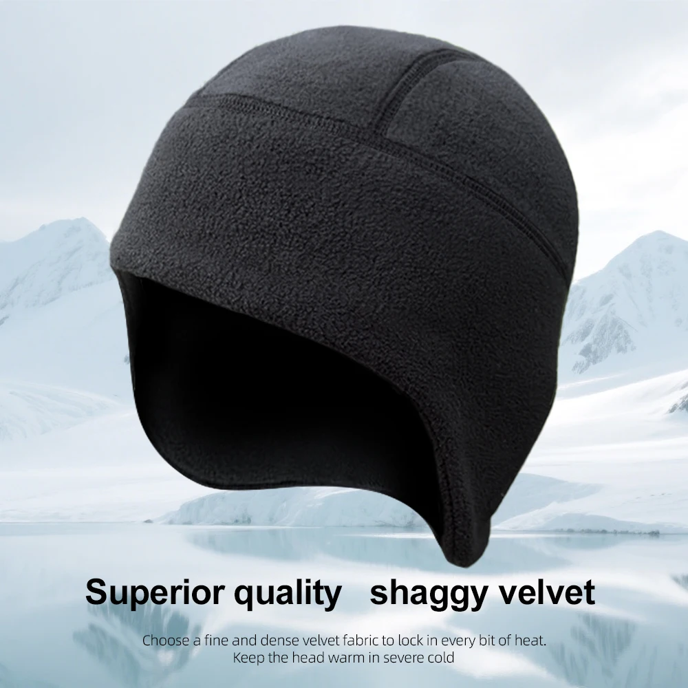 

Зимняя уличная термофлисовая шапка для бега, спортивные шапочки, теплая шапка для ушей, походная мотоциклетная велосипедная шапка, лыжный сноуборд, шлем, шапки