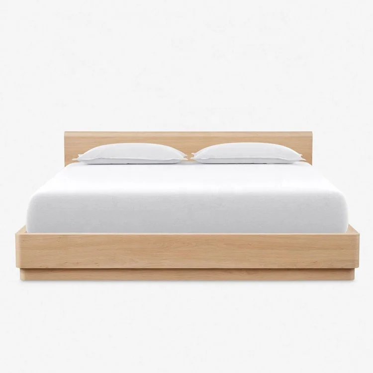 

* Contemporary Bedroom Furniture Mid Century-style Beautiful Platform Solid Oak Bed