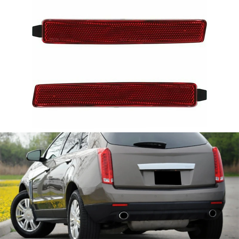 

NEW-Car Red Rear Bumper Light Reflector Tail Lamp Warning Light Reflector Fog Lamp For Cadillac SRX Chevrolet GMC