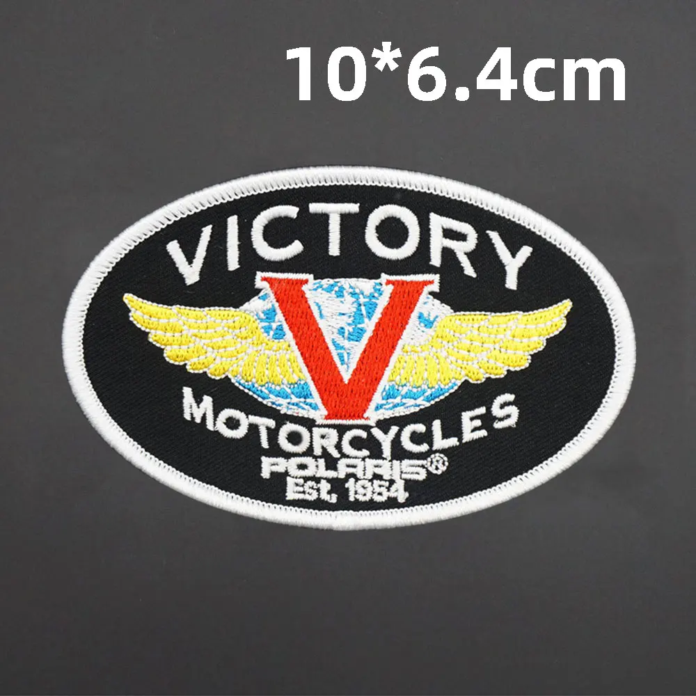 VICTORY MOTORCYCLES Embroidered Patches with Hook Backing