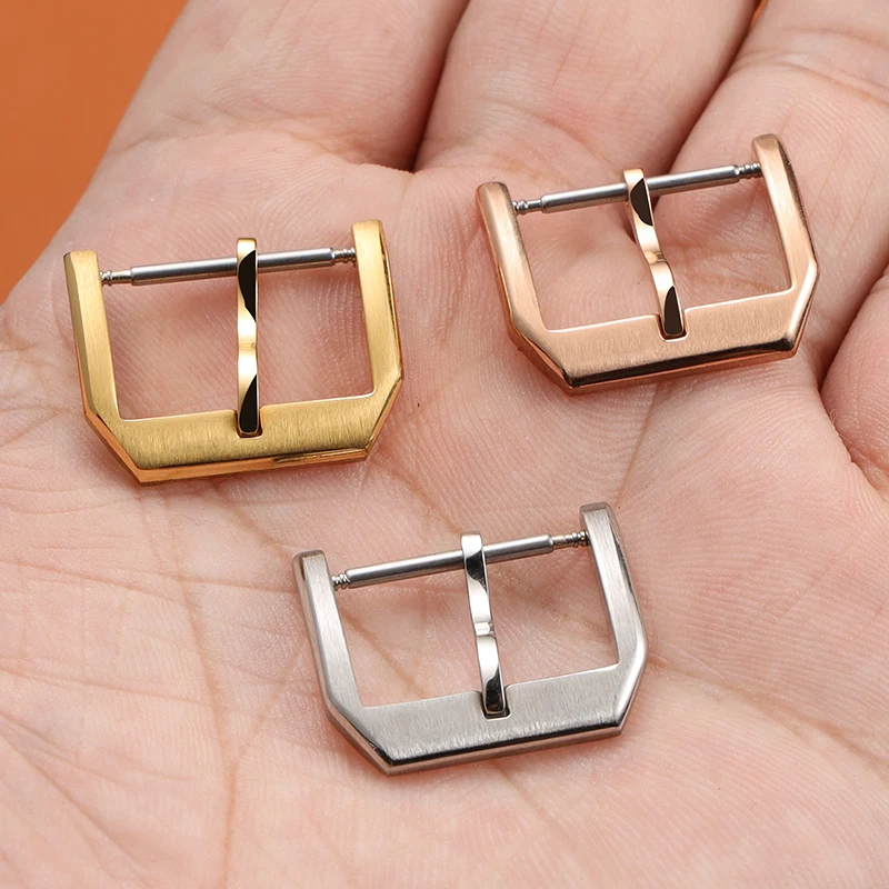 High Quality Polished Brushed Stainless Steel Watchband Clasp Pin Buckle 16mm 18mm 20mm 22mm Suitable for IWC Watch Accessories