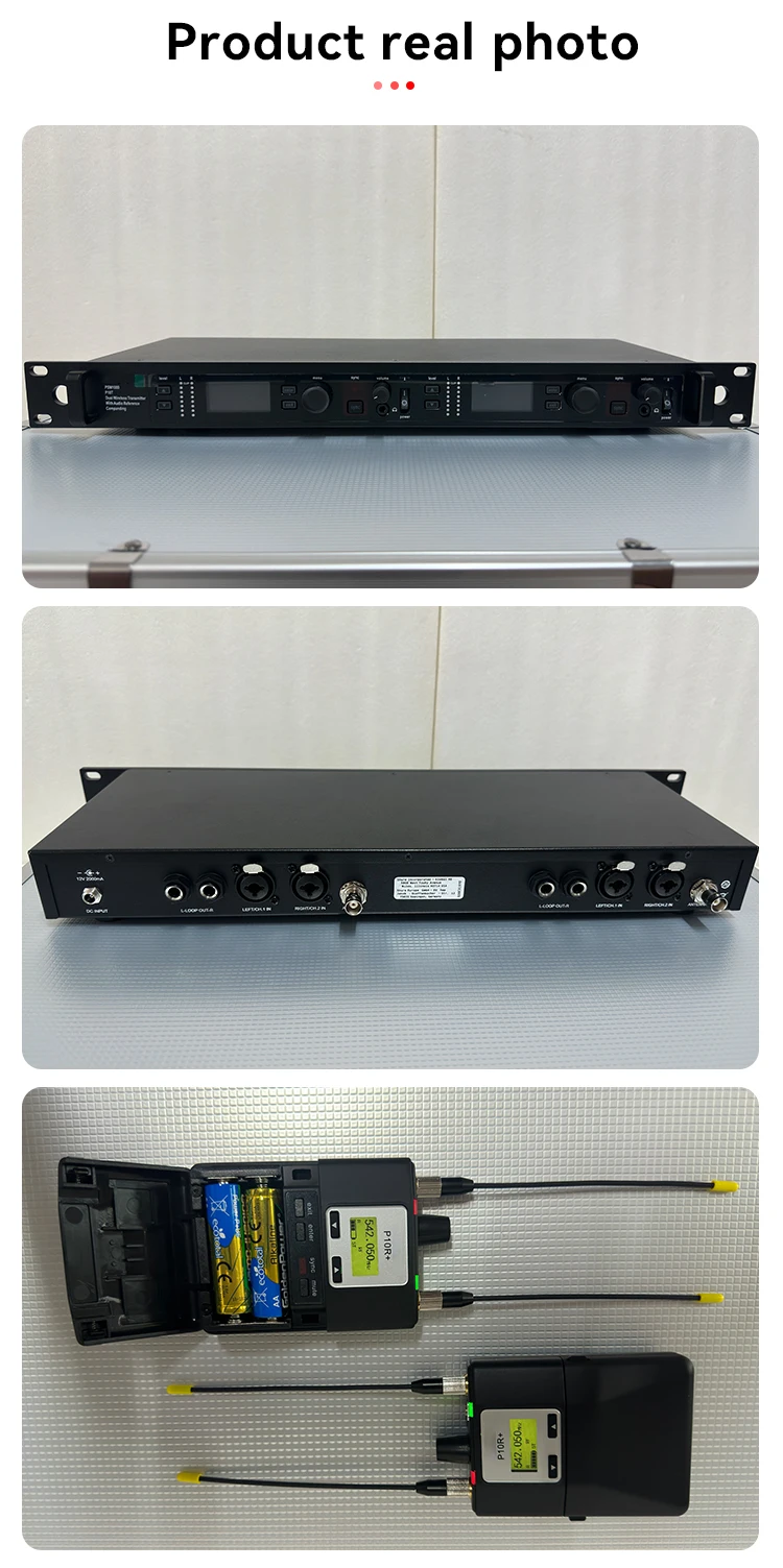 Paulkitson PSM1000 Kabelloses In-Ear-Monitor-System P10T Sender P10R Empfänger 542-578MHz Stereo-Monitoring für Bühne und Studio – Detail 13