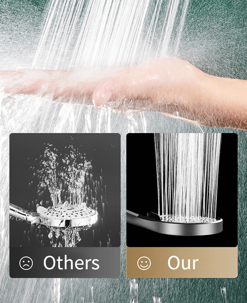 Neue 12 CM Große Panel Handbrause 3 Funktionen Druck Wasser Sparende Dusche Kopf Wasserhahn Ersatz Bad Zubehör – Detail 2