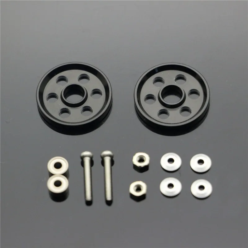 Homemade  for Tamiya 4WD modified accessories 19mm new aluminum alloy fancy hollow guide wheel bearing guide wheel
