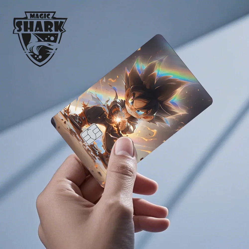 Magic Shark Anime Goku Vegeta Trunks Laser Holographic Shinny Skin Cover Aufkleberfolie für Debit-Kreditkarte – Detail 14
