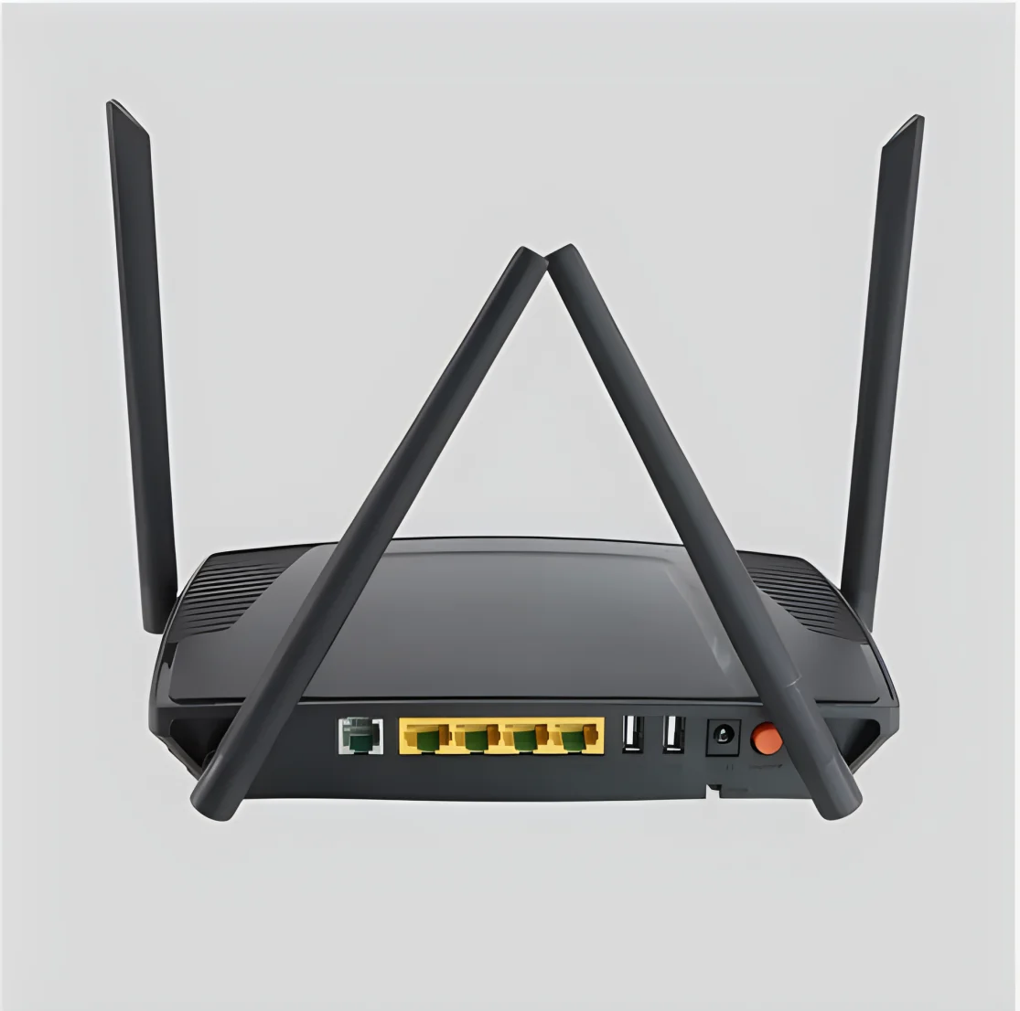 

KEXINT Wifi6 Xpon ONU Router 4GE+1TEL Dual Band 2.4G&5G 2100Mbps English Gpon ONT Wifi 6 ONU with 7db antennas