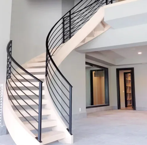 تخصيص درابزين الدرج نموذجي جديد - بسيط وأنيق، سهل التجميع، لون أسود