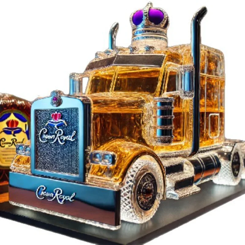 

New Car Classic Car Glass Wine Bottle Half Truck Whiskey Bottle