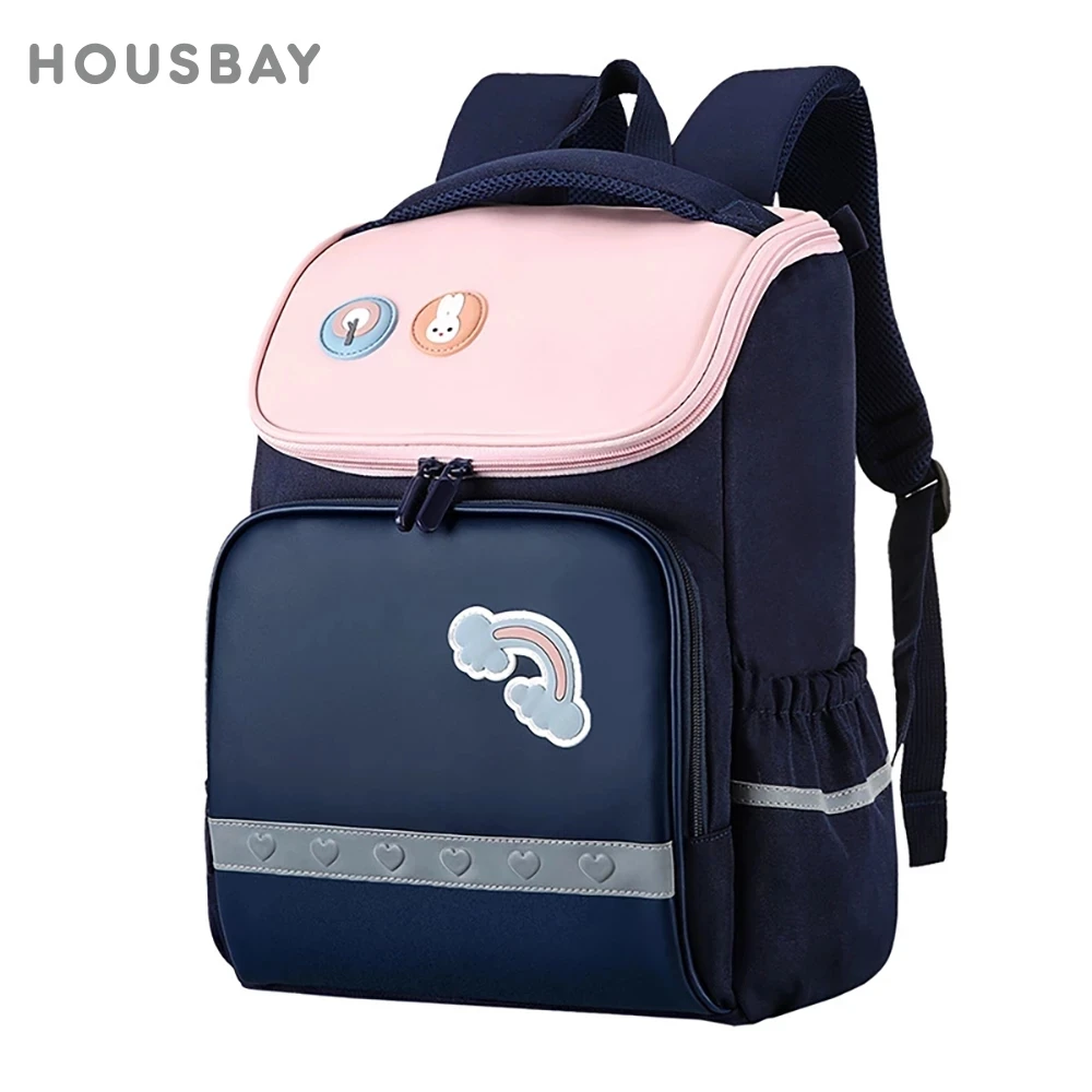 Backpacks For Children 6-12T Primary School Bags Cute Dinosaur Rainbow Design Boys Girls Student Backpack Waterproof Breathable