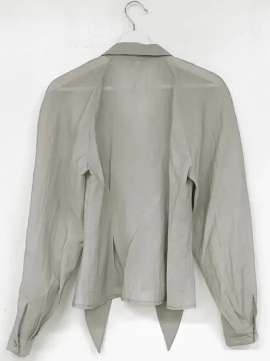 E Csa de Manga Larga para Mujer, Blusa Moderna con Cinturón, Estilo Casual de Negocios, Alta Calidad, Primavera, Ot...