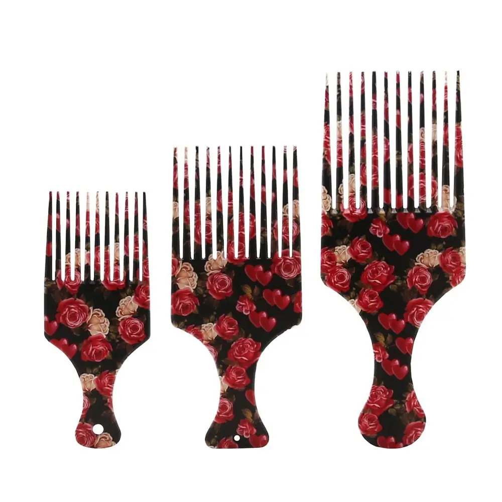 

Plastic Women Fork Hairbrush Massage Beauty Afro Long Tooth Comb Anti-Static Professional Wide Teeth Curl Comb Men/Girl