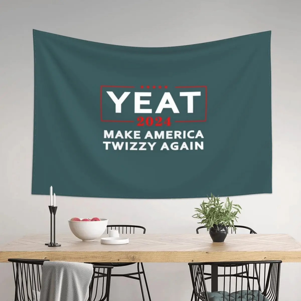 

Yeat 2024 Make America Twizzy Again President Election Tapestry Bedroom Decor Aesthetic Cute Room Decor House Decor Tapestry
