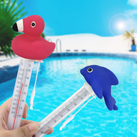Cartoon Pattern Floating Thermometer Shatter Resistant Water Temperature Measuring Meter Tool for Hot Tub Spa Bathtub Fish Ponds