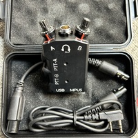All Metal Version MPU5 DUAL PTT Functional Tactical Radio PTT for AMP/C3 and other U174/uNATO Standard Headsets