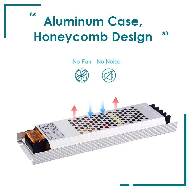 Ultra Thin LED power supply DC 12v 24v Lighting Transformers 60W 100W 150W 200W 300W ac180-260v driver for LED strip lights