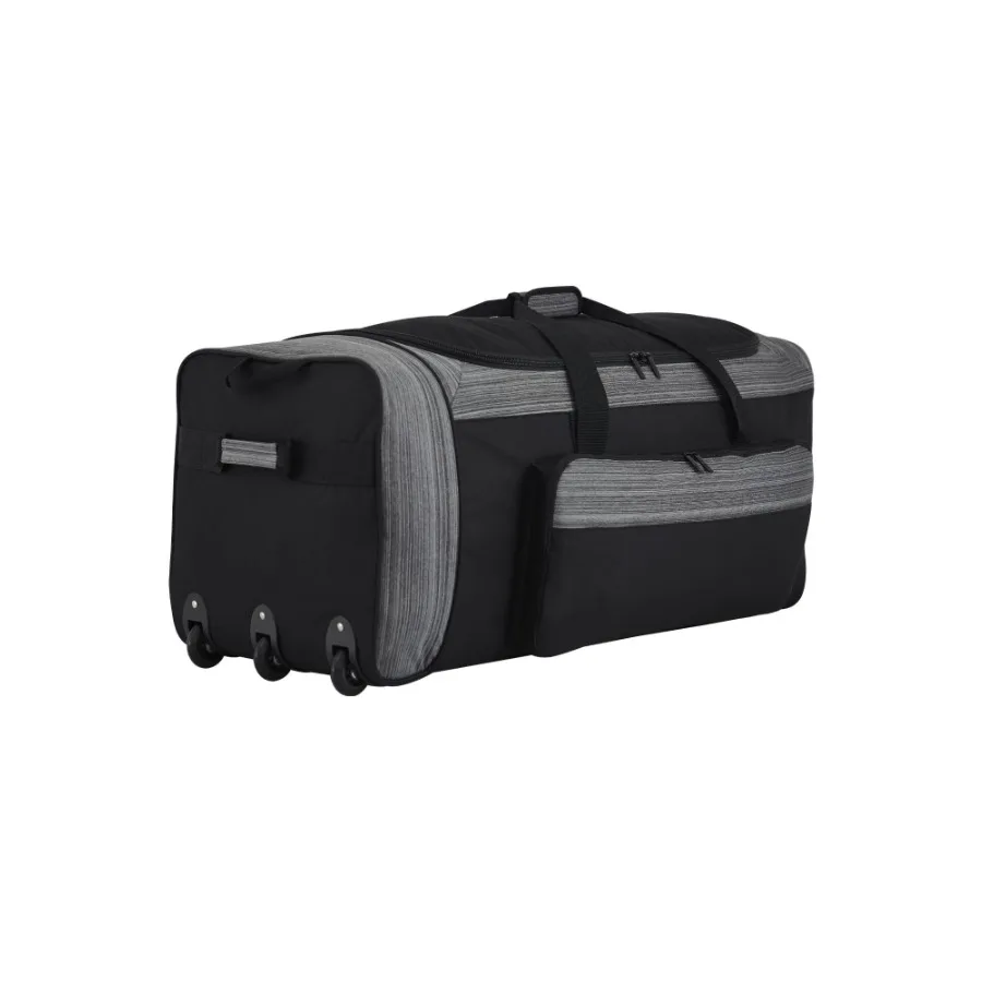 

36" Trifold 3-Wheel Rolling Trunk Duffel Black