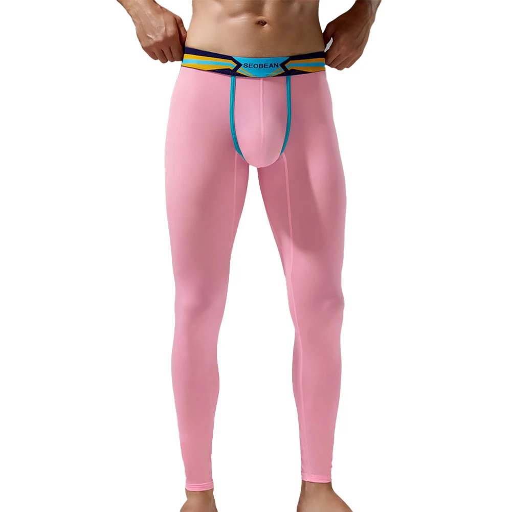 Sous-vêtements pantalons collants Transparent respirant classique Legging pantalon léger longs Johns hommes sous-vêtements flambant neuf