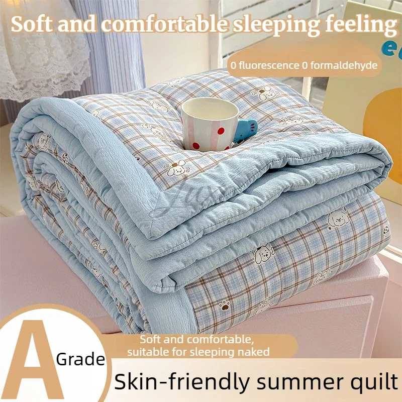 Fluffy Breathable Summer Duvet Moisture-wicking Blanket Skin-friendly Comfortable Quilt Well-vetilated Single Double Comforter