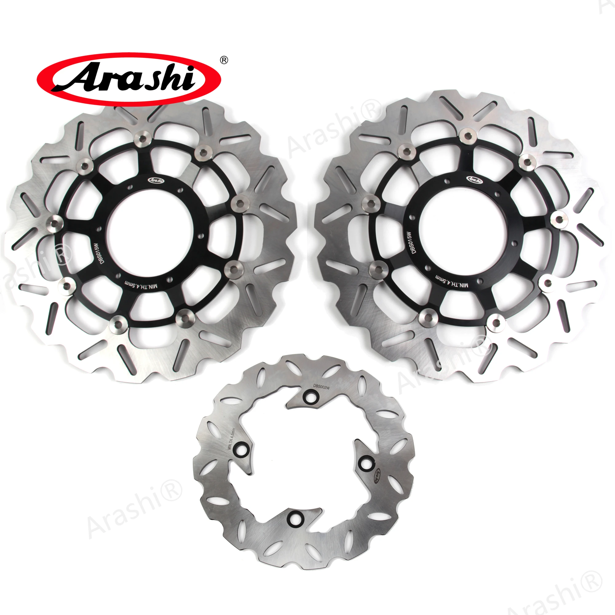 Arashi 1 Set Front Rotors Rear Brake Disc For HONDA CBR1000RR CBR1000 2004 2005 / CBR600RR 2003-2015 CBR600 2006 2007 2008 2009